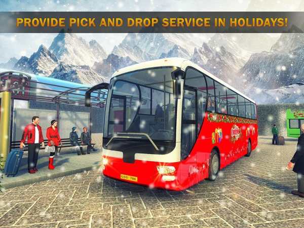 Uphill Bus Drive : Christmas Bus Simulator screenshot 6
