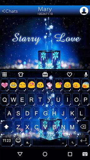 Starry Love Emoji Keyboard स्क्रीनशॉट 1