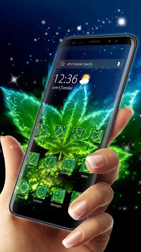 Shine Green Leaf Theme & HD wallpapers screenshot 1