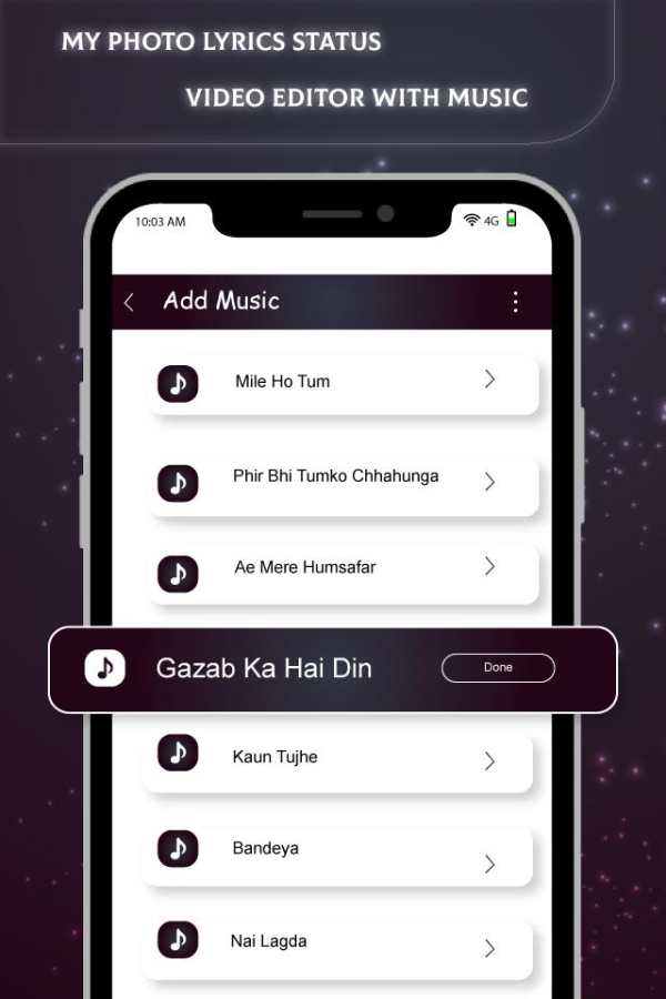 My Photo Lyrics Status Video Maker With Music screenshot 5
