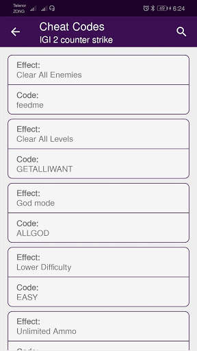 Games Cheat Codes screenshot 7
