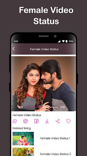 Female Video Status स्क्रीनशॉट 1
