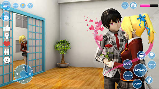 Anime High School Girl Sim 3D screenshot 2