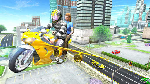 Flying Bike Modern Taxi - Bike Games 2020 screenshot 6