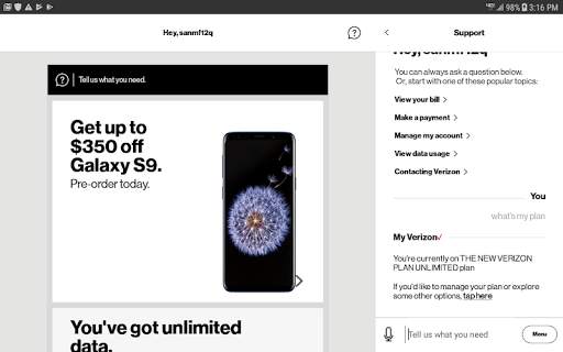 My Verizon Mobile for Tablets screenshot 4