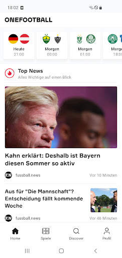 OneFootball - Fußball News screenshot 1