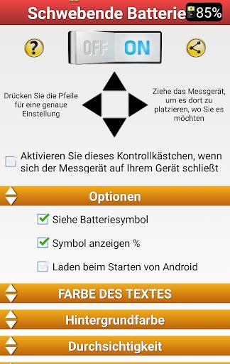 Schwebende Batterieprozentsatz% screenshot 3