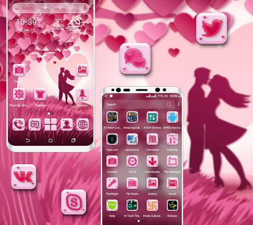 Heart Valentine Launcher Theme screenshot 3