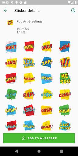 WAStickerApps - Pop Art Greetings for WhatsApp screenshot 2