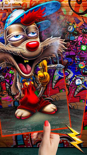 Graffiti Smoky Rabbit Themes Live Wallpapers screenshot 2