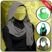 hijab style photo collage icon