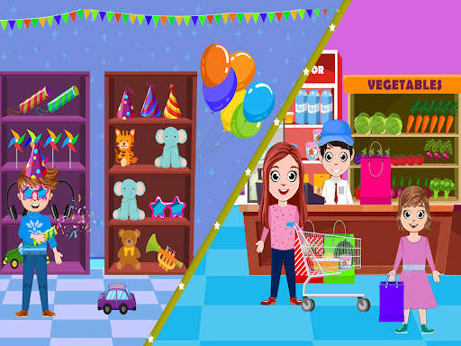 Pretend Town Shopping Store: Girls Dress Up Game screenshot 2