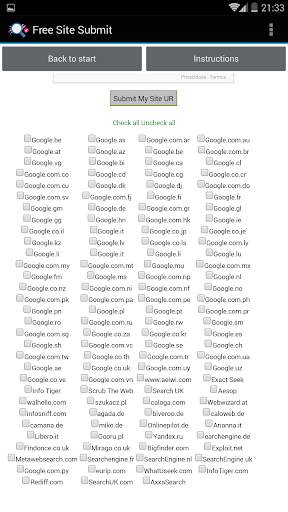 Submit Site to Search Engines 2 تصوير الشاشة