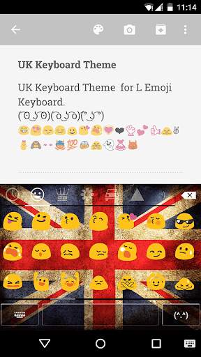 UK Keyboard Emoji Skin screenshot 7