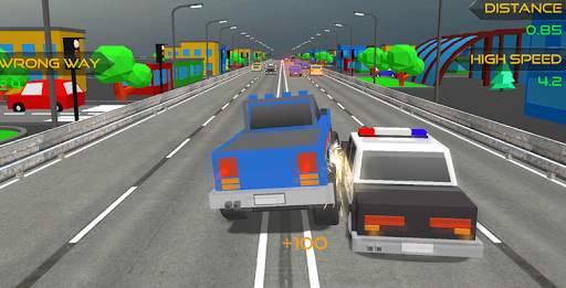 Blocky Cars Rush Drive screenshot 1