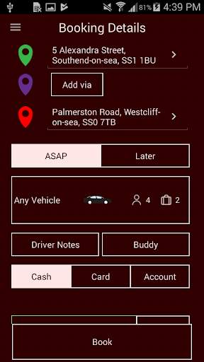 334455 AC Taxis Cab App screenshot 3