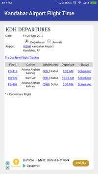 Kandahar Airport Flight Time screenshot 1