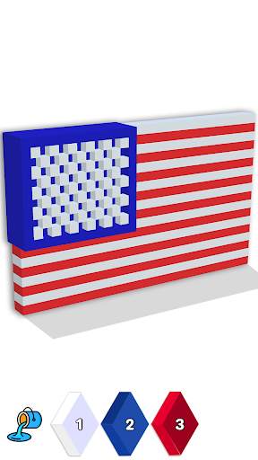 Flags Voxel Color by Number 3D screenshot 2