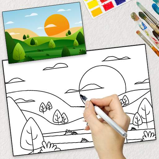 Scenery Draw Step by Step for  2.0
