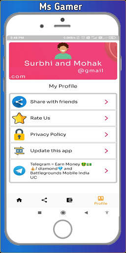 MS Gamer - Earn Money, Win Diamonds, UC, Credits screenshot 5