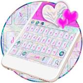 Holographic Rainbow Zebra Keyboard Theme 10001007