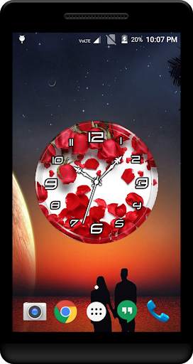 Rose Petals Clock Live WP screenshot 3