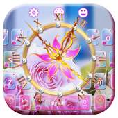 Rose Clock Diamond Keyboard 10001003