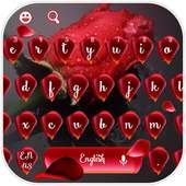 جميل الأحمر روز لوحة المفاتيح on 9Apps