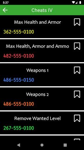 Cheats for GTA 4 screenshot 2