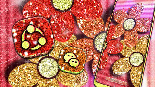 Glitter Flower Launcher Theme screenshot 2