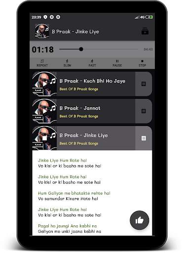 B Praak - Punjabi Songs (Lyrics) screenshot 2