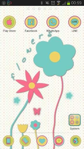 Free Colorful Flowers Theme 3 تصوير الشاشة