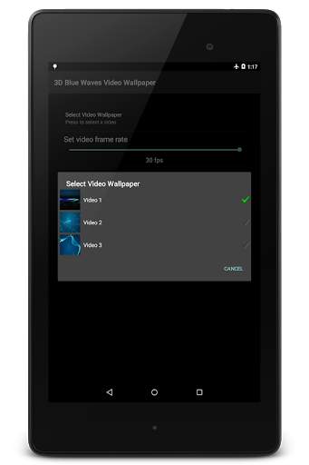 3D Blue Waves Live Wallpaper screenshot 6