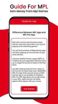 Guide for MPL - Earn Money from MPL Games screenshot 2