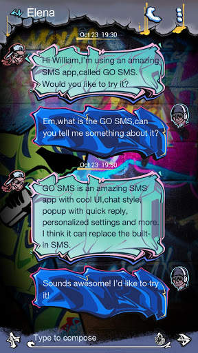 GO SMS PRO STREET SOUL THEME screenshot 2