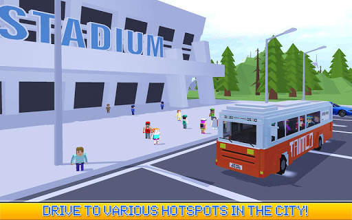 Blocky City Bus SIM driver screenshot 4