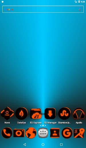 Flat Black and Orange IconPack screenshot 9