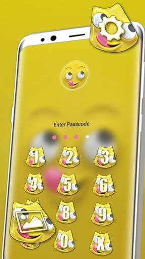 Cute Funny Face Launcher Theme 5 تصوير الشاشة