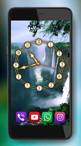 Waterfall Clock Live Wallpaper screenshot 2