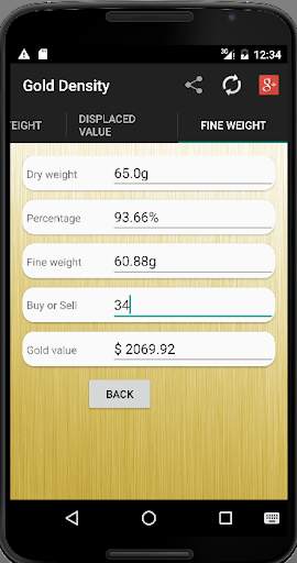 Gold Density screenshot 2