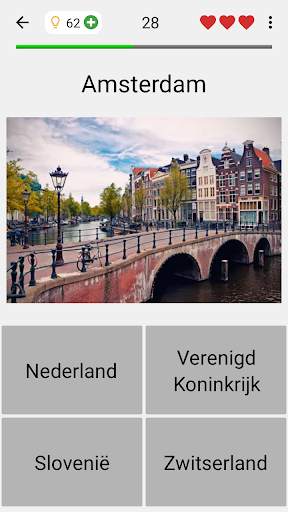 Hoofdsteden van alle landen in de wereld - Quiz screenshot 1