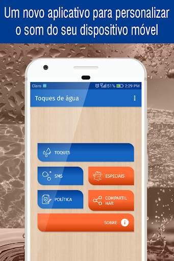 toques de agua para celular, tons e sons de agua screenshot 1