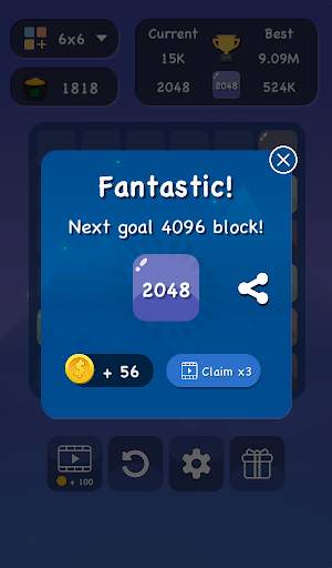 2048 Classic: Number Block Puzzle & Merge Game screenshot 11