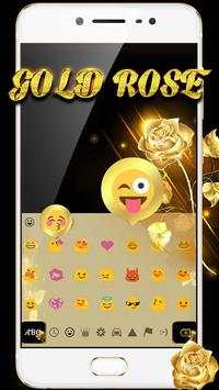 Gold glitter rose keyboard theme screenshot 3