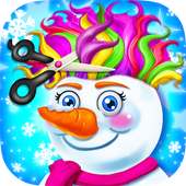 Snowman Hair Styles Salon Game icon