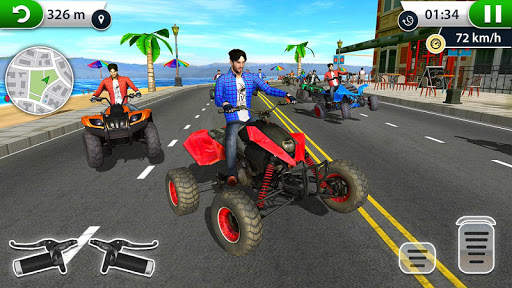 ATV City Traffic Racing Games 2019 screenshot 3