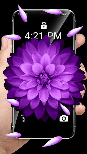 Purple Flower APUS live wallpaper screenshot 3