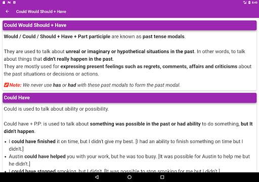 English Grammar App screenshot 10