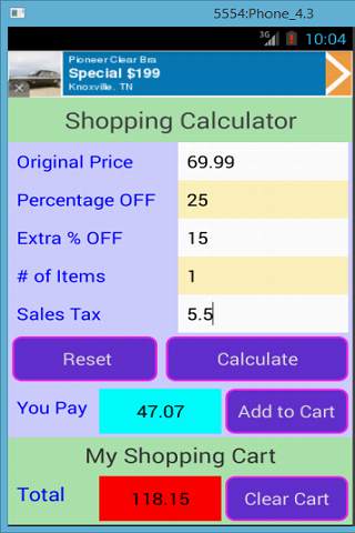 Shopping Calculator screenshot 4