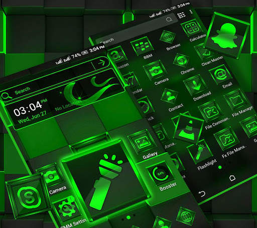 Green Light Launcher Theme screenshot 4